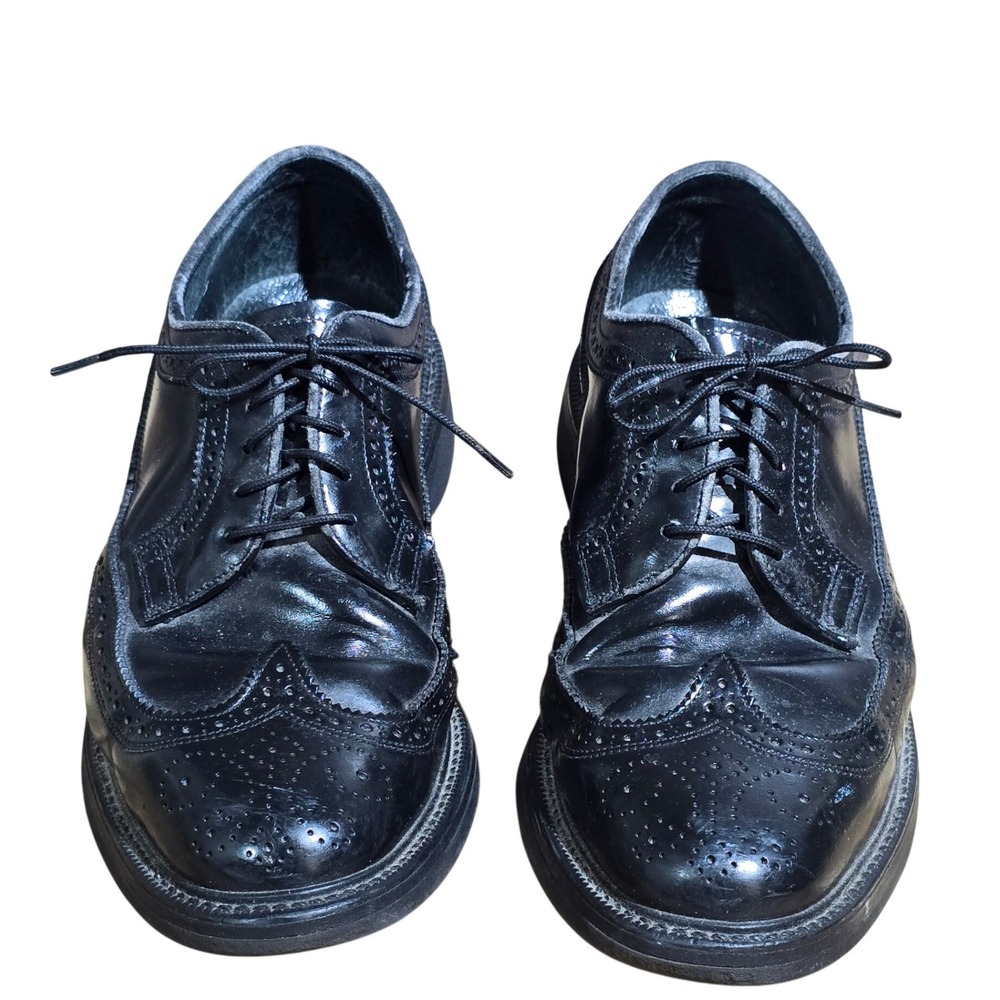 Stuart‎ McGuire 8 D Spring-Step Cushion Black Wingtip Brogue Oxford Made in USA